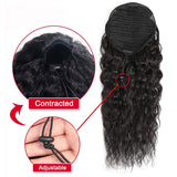 20'' Brazilian Human Hair Drawstring Ponytail, Wavy